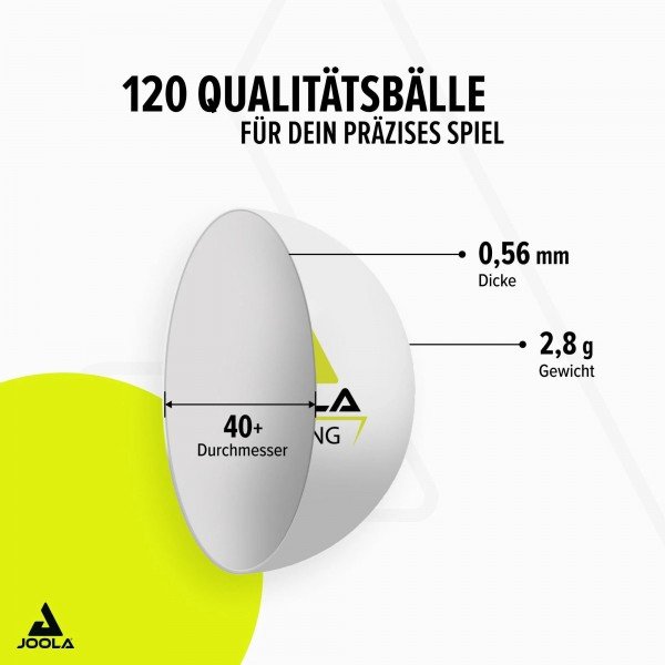 Joola stalo teniso treniruočių kamuoliukai 40+ 120 vnt.