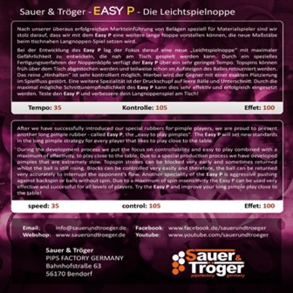 Ilgi dantukai Sauer&Troger Easy P