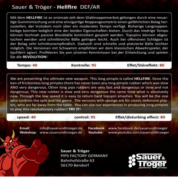 Ilgi dantukai Sauer&Troger Hellfire